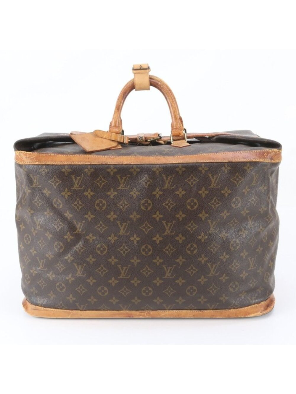 Louis Vuitton Monogram Cruiser 50 Leather Boston Bag Tote Carry